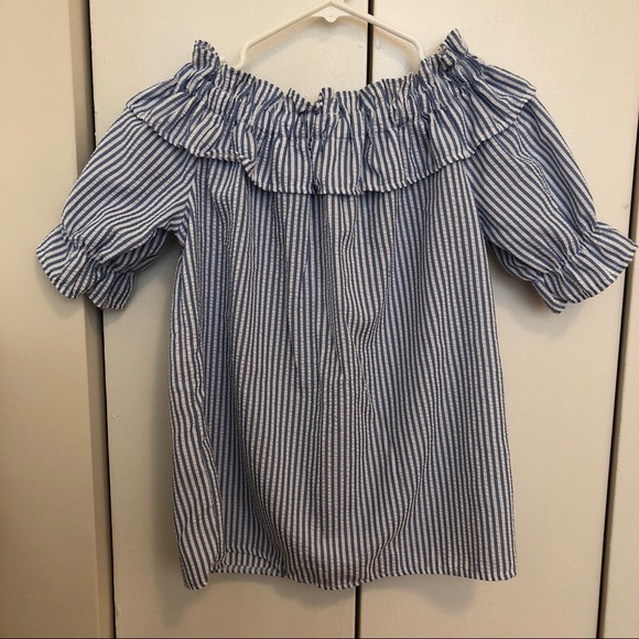 Striped off-shoulders top - Picture 3 of 7